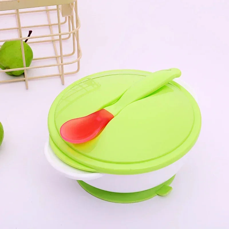 Set repas d'apprentissage : Bol hermétique & Cuillère de sécurité thermosensible