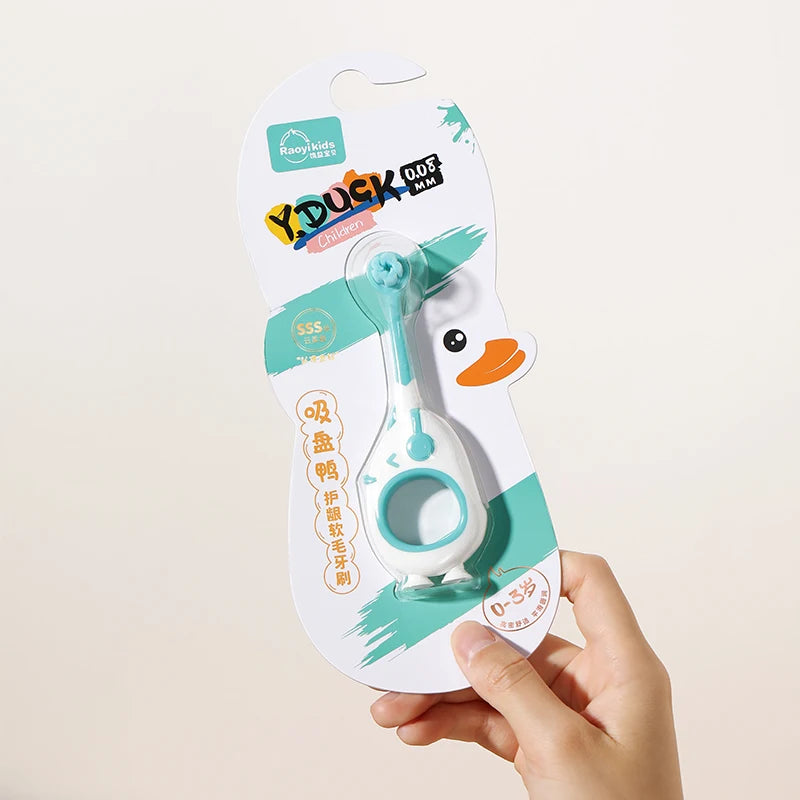 Brosse à Dents Bébé 0-3 Ans avec Ventouse | Première Brosse à Dents Ergonomique et Ludique