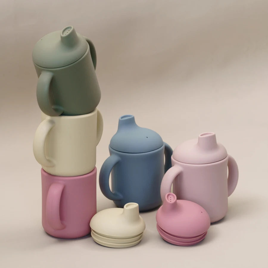 Tasse d'Apprentissage Étanche pour Bébé | Double Poignée en Silicone Souple Sans BPA