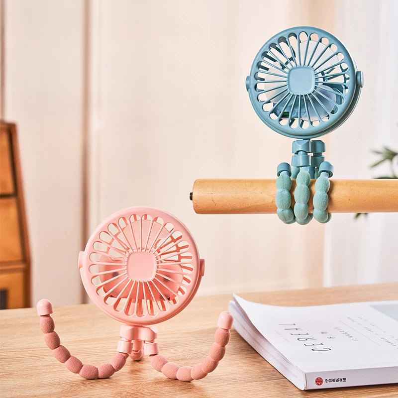 Ventilateur de Poussette Rechargeable à Clip | Fraîcheur & Mobilité