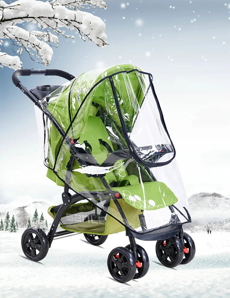 Housse de Pluie Universelle pour Poussette Bébé | Protection & Visibilité Totale