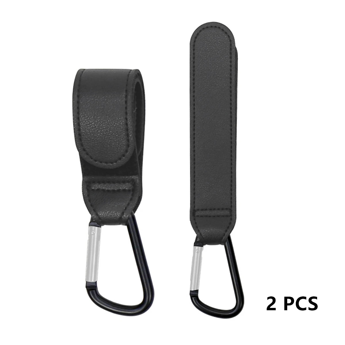 Lot de 2 Crochets de Poussette en Cuir PU | Rotation 360°