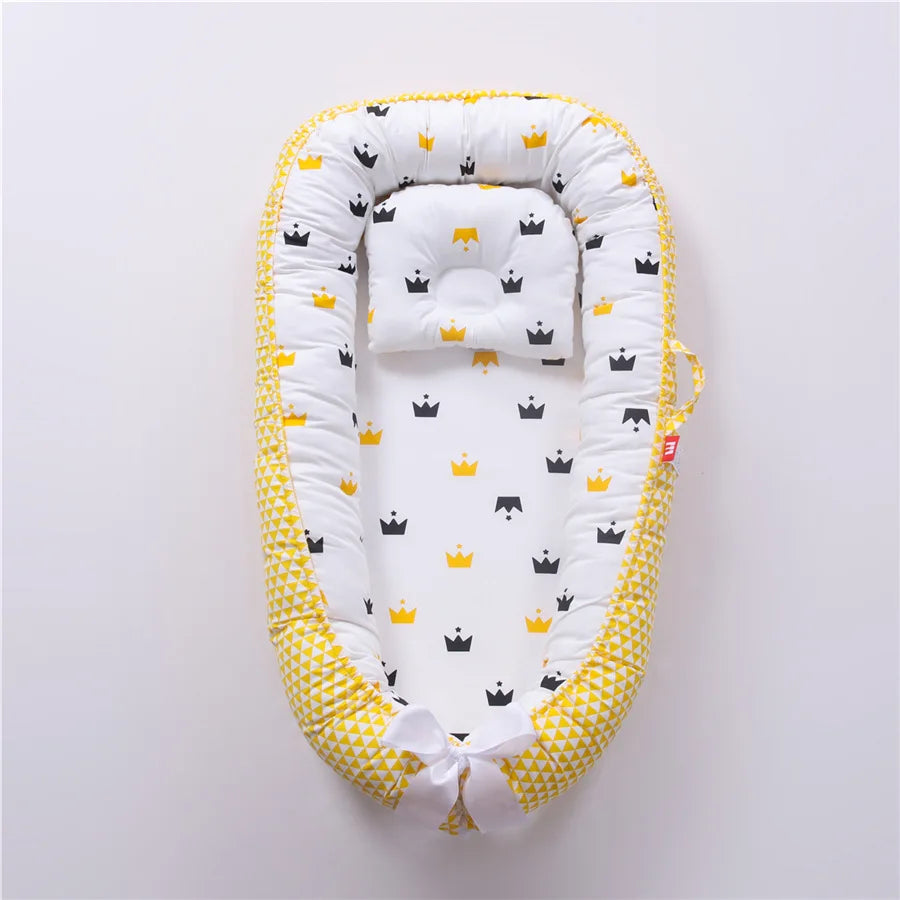 Nid de Bébé Réglable et Portable en Coton Respirant | Réducteur de Lit Nomade