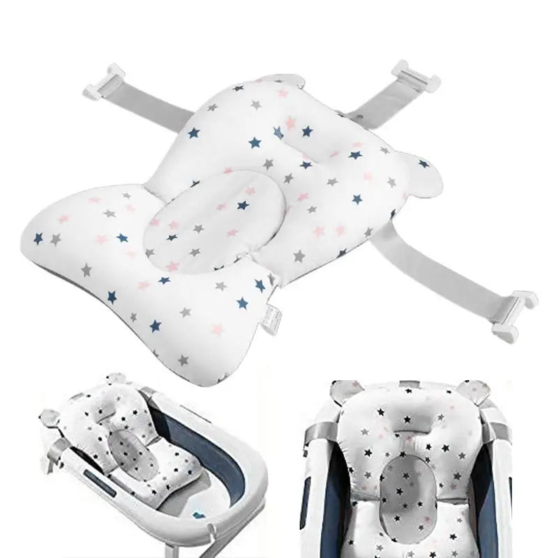 Coussin de Bain Bébé Ergonomique | Support Flottant Réglable avec 3 Boucles de Sécurité