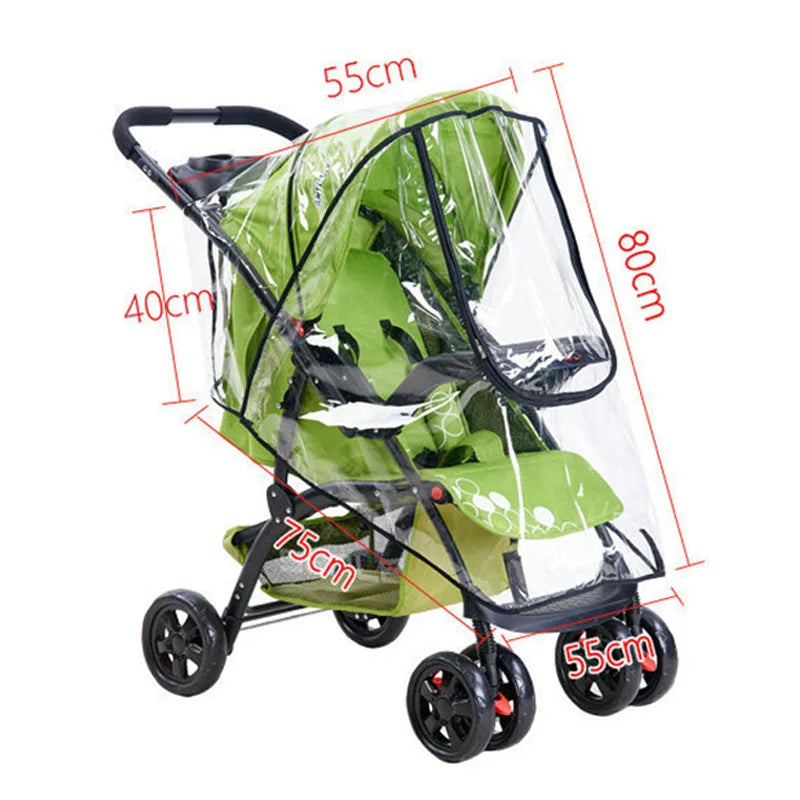 Housse de Pluie Universelle pour Poussette Bébé | Protection & Visibilité Totale