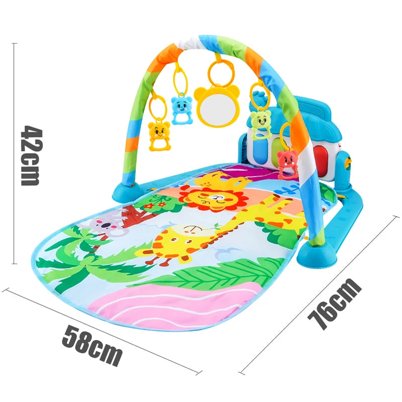 Tapis d'Éveil Évolutif avec Piano Musical | Centre d'Activités Interactif