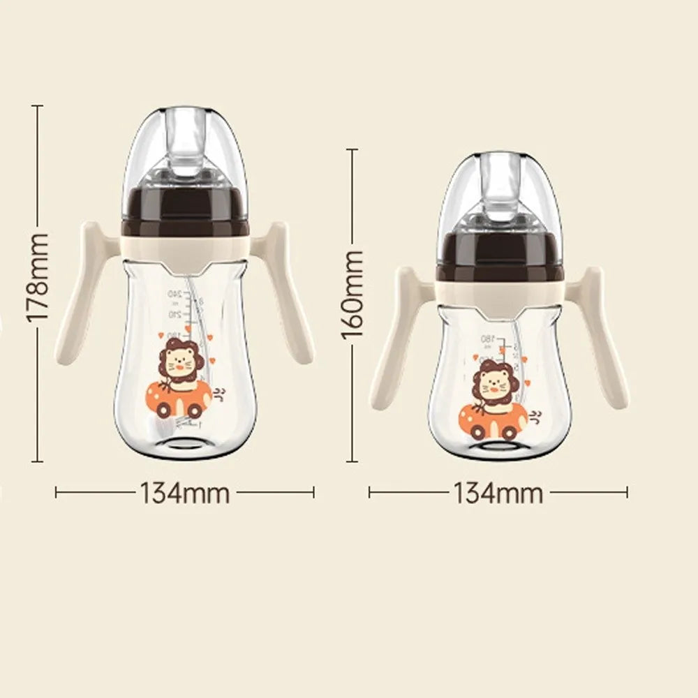 Tasse d'Apprentissage Évolutive pour Bébé | Biberon Paille Anti-Colique 180 ml / 240 ml