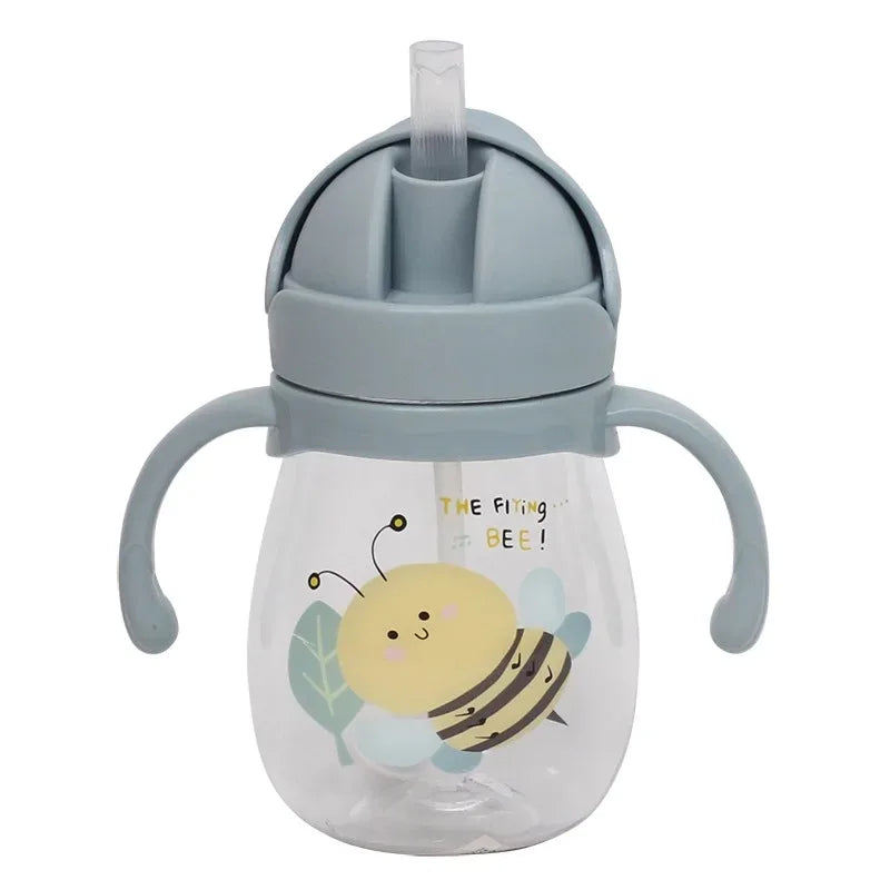 Gourde Anti-Fuite Bébé avec Paille Lestée | Tasse d'Apprentissage Boule Gravité