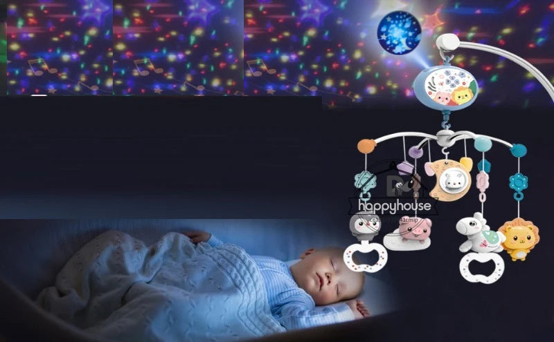 Mobile Musical à Projection | Éveil Sensoriel & Aide au Sommeil Bébé