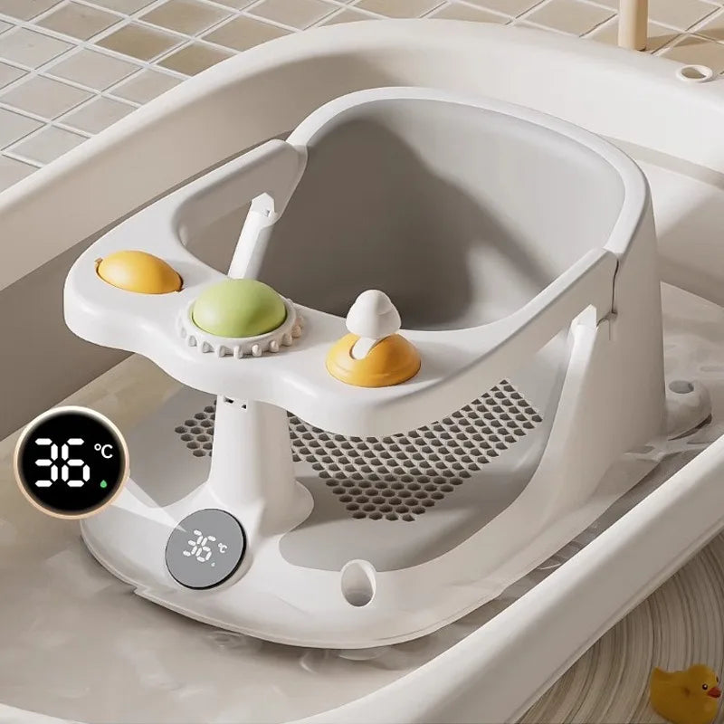 Siège de Bain Bébé Assis avec Gobelet de Rinçage | Anneau de Bain Ergonomique Sécurisé