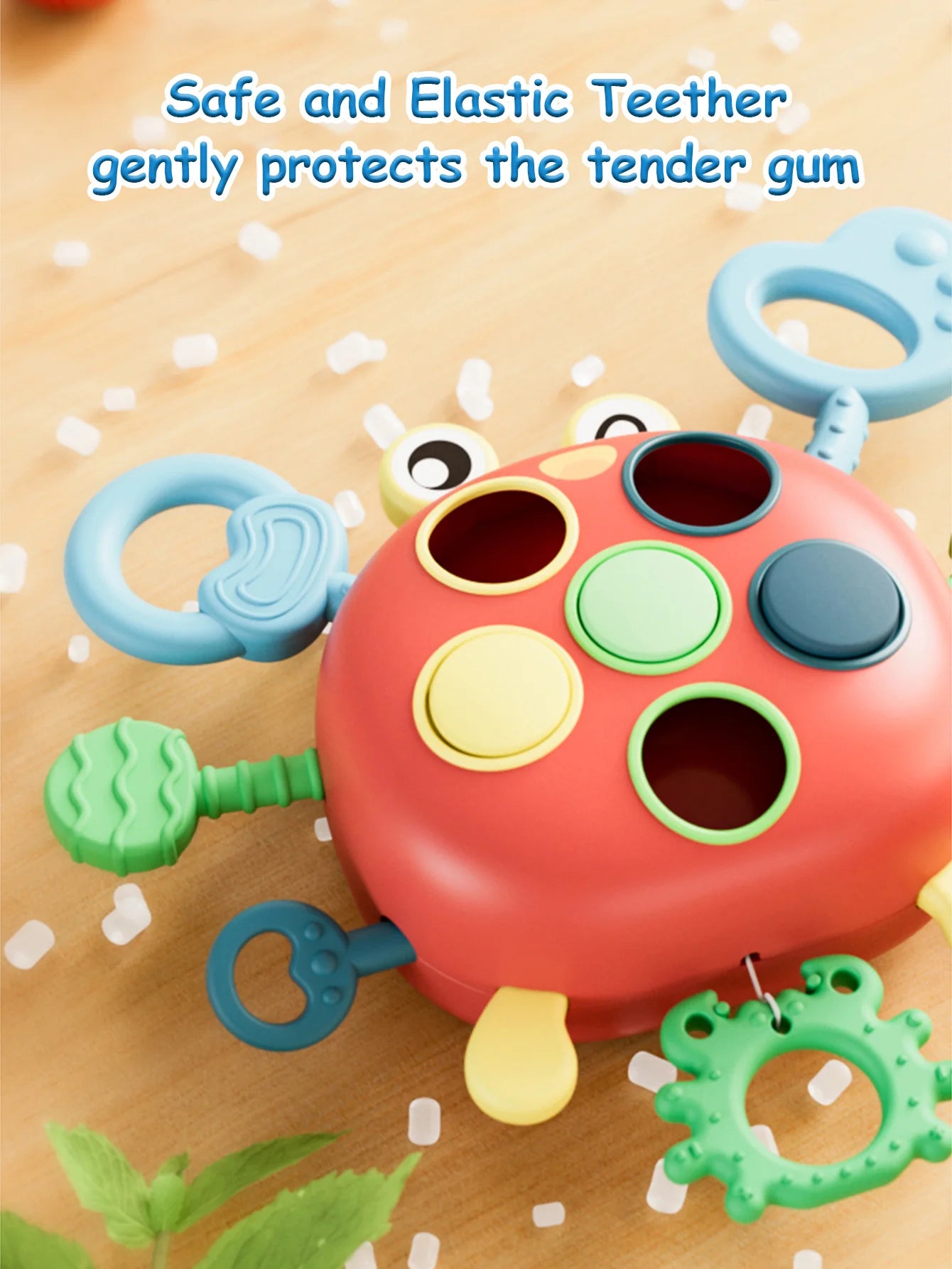 Jouet à Tirer Sensoriel | Crabe d'Éveil & Motricité
