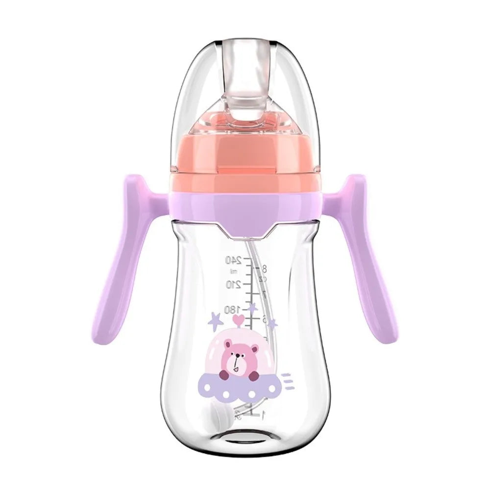 Tasse d'Apprentissage Évolutive pour Bébé | Biberon Paille Anti-Colique 180 ml / 240 ml