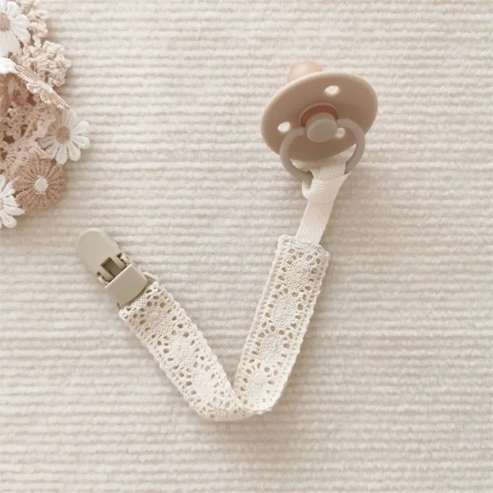 Attache-Tétine en Tissu Floral pour Bébé | Élégance Retro & Sécurité